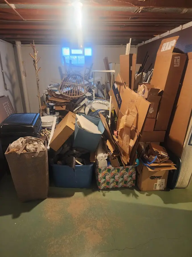 Roll-off dumpster container at job site for 6 Yard Dumpster Rental in Tukwila